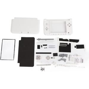 Full Housing Case, Cover Shell Repair Parts Complete Fix Replacement Kit for 3DS XL(White)