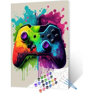 Paint by Number Kits 16 x 20inch Canvas DIY Oil Painting for Kids, Students, Adults Beginner with Brushes & Acrylic Pigment - Colorful Video Game(Without Frame)-Best Gamer Gifts