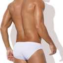 Arjen Kroos Men's Sexy Breathable Swim Briefs Quick Dry Tagless Bikini Swimwear with Drawstrings, Large  