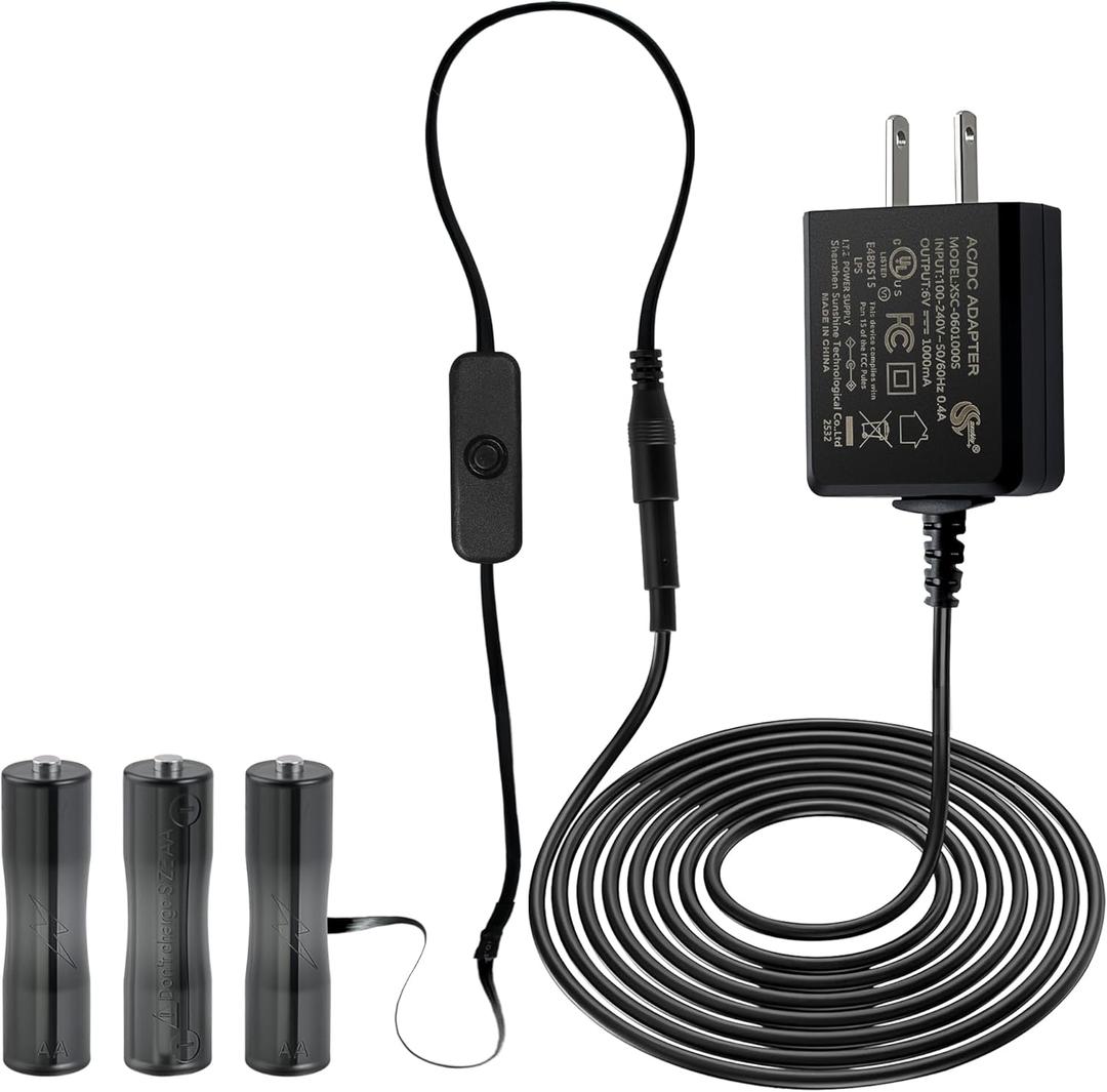 AC Power Adapter for 3 AA Battery, Replacement Convert Battery Operated to Plug in