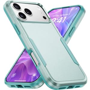 Designed for iPhone 17 Pro Case, Dual Layer Heavy Duty Shockproof Protective Phone Cases Cover, Military Grade Drop Protection, Green