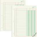 2 Pads 100 Sheets Columnar Analysis Pad 3 Column Ledger 3 Hole Punch Accounting Ledger Book 8-1/2 x 11 Ledger Paper Pad Double Page Format Columnar Pad for Business Bookkeeping & Data(3 Column Ledger)