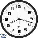 OCEST 10-inch Smart Wi-Fi Analog Wall Clock, Auto Time Sync & DST, Silent Non-Ticking Battery Operated Wall Clocks Large Display Easy to Read for Home Office School Kitchen Living Room Bedroom