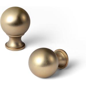 Goo-Ki 6 Pack Zinc Alloy Drawer Knobs-0.94 Inch (24mm) Dia Champagne Bronze Cabinet Knob in Modern Style
