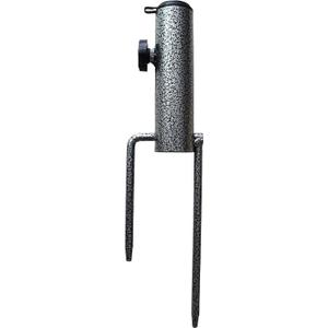 AMMSUN Adjustable Portable Umbrella Base, Upgraded Heavy Duty Metal Holder-Stand-Sand Grass Auger,for Flag, Umbrella, Fishing Rod, Outdoor Park Patio Beach Ground Ideal for Use in Soil, Grass (Black)
