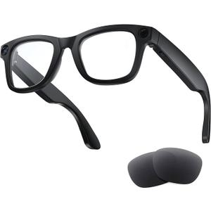 AI Smart Glasses with Camera, 8MP HD Camera Glasses, 1080P Video Recording Sunglasses, Real Time Translation, Voice Assistant, Open-Ear Audio for Travel, Meetings & Vlogging