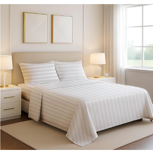 Myfair Linen 1 Flat Sheet, 1 Standard/Queen Pillowcase, 1 Fitted Sheet, 100% egyptian cotton 