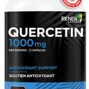 Renew Actives Quercetin 1000MG per 2 Capsules  Max Potency Natural Bioflavonoid for Antioxidant Protection  Neutralizes Free Radicals & Supports Blood Vessel Health  Made in Canada  60 Capsules