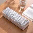 11 Box Cable Organizer Storage Box, Desktop Cable Management with Switch, Power Cord Organizer for Office,Home,Desk Accessories Storage Stationery Supplies and Accessories（White）