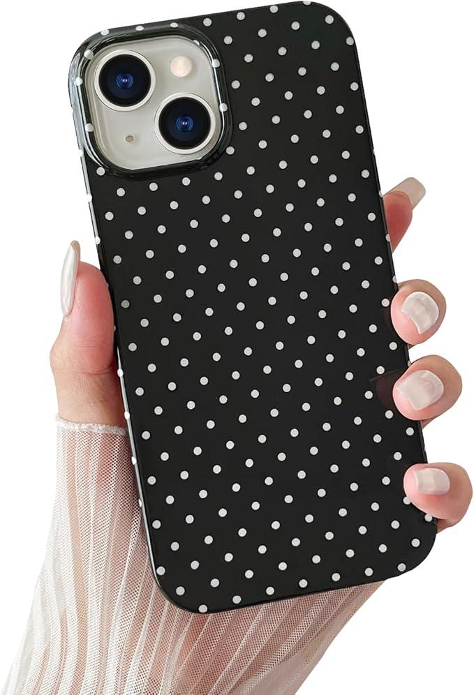 Black Tiny Polka Dot Case i14 Promax