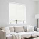 36" W x 72" H Cordless Light Filtering Roller Shade for Windows, Free Stop Windows Shades, Thermal Insulated Linen-Style Blinds for Home and Office, Modern Window Blind Color-Matched (White)