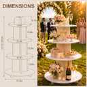 Champagne Wall Display Style — Center Island Cabinet with Shelves, 53" x 31.5" x 31.5" Wooden Wedding Gift Display, Party Favor Island Stand for Weddings & Events