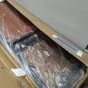 4 Tier Folding Shelf with Wheels, Wood and Metal Bookshelf, no Assembly Foldable Storage Shelves, Vintage Storage Rack for Living Room, Bedroom, and Home Office