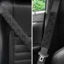 JUSTTOP 2-Pack Universal Car Seat Belt Pads Cover for A More Comfortable Driving, Seat Belt Shoulder Strap Covers Harness Pad for Car Interior Accessories (Black)