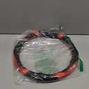 Microfiber Leather D Shaped Steering Wheel Cover, Breathable, Anti Slip, Universal 15 inch, Black with Red