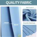 ChrisDowa Room Darkening Curtains 80 Inches Long 2 Panels Set for Living Room, Grommet Thermal Insulated Blackout Curtains for Bedroom (Sky Blue, 52 x 80 Inch)