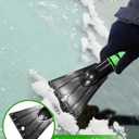 HEEYA Ice Scraper and Brush for Car, Extendable Snow Brush and Ice Scraper for Car Windshield Window, Car Snow Scraper and Brush with Foam Grip for SUV Truck Automobile Vehicle - Green