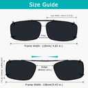 Easy clip Spring Polarized Clip On Sunglasses (Black, M)