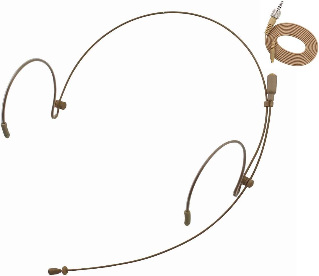 J K Professional Headset/Headworn Microphone MIC-J 071S Compatible with Sennheiser Wireless System - Omnidirectional Mic - Super Lightweight & Creative Design & Smallest Cartridge