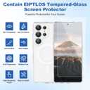 Strong Magnetic for Samsung Galaxy S25 Ultra Case, 2 Case&2 Screen Protector for S25 Ultra Phone,Mil-Grade Drop Protection,2PCS Clear