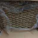 Household Essentials 3 Drawer Wicker Storage Unit, Handwoven Seagrass, Strong Metal Frame with Curved Feet, Durable, Compact,, No Assembly Required, Natural