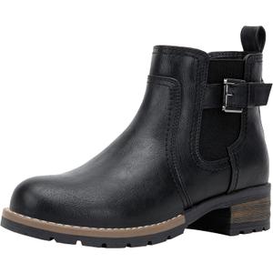 JEOSSY Women's 9006 Ankle Boots Short Chelsea Booties for Women Low Heel with Zip (10)