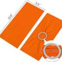 Peomeise 50pcs Orange Spandex Chair Sashes with Buckle Slider for Wedding, Party Decoration