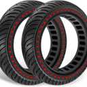 GYL Scooter Solid Tire Replacement for Gotrax GXL V2/XR/Apex XL Hiboy S2 Xiaomi M365 Electric Scooter Wheel 8.5 Inch 50/75-6.1 Rubber Tires 8 1/2'' Front Rear Explosion-proof Wheels Part Red 2 Pcs