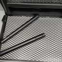 Anbte Folding Grill Table, Aluminum Camping Table Adjustable Height Max 27.5" Picnic Table Outdoor Table, Lightweight, Portable Handle for Travel Cooking BBQ Picnic, 35" x 16", Black