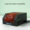 Creality Laser Engraver Enclosure, Fireproof and Dustproof Protective Cover 700x720x400mm with Exhaust Fan and Pipe, Fits for Most Laser Cutter, Insulates Against Smoke, Odor and Noise, Eye Protection
