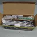 Glintoper 4 Pack Solar Christmas Figurine Lights, Outdoor Lighted Decorative Santa Claus, Snowman, Xmas Tree & Reindeer with Garden Stakes, Warm White LED Lighting Yard Stake for Path Lawn Patio Decor