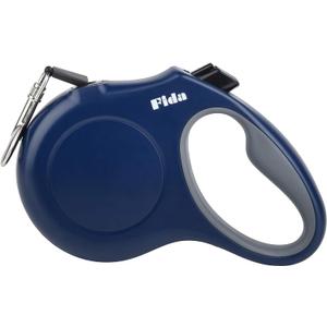 Fida Retractable Dog Leash, 10ft Heavy Duty Pet Walking Leash for X-Small Dog or Cat up to 18 lbs, Tangle Free. One-Hand Brake (X-Small,Navy Blue)