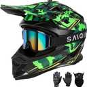 SPARK Adult Dirt Bike ATV Motocross Helmet for Men Women DOT Certified M