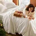 Bedsure Cotton Duvet Cover King, 100% GOTS Organic Cotton Duvet Cover Set, Fair Trade Certified King Bedding Set, Eco-Friendly, Ultra-Soft, Breathable Home Bedding for All Seasons(Ivory, 104"x90")