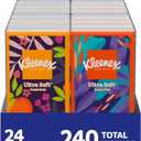 Kleenex On-The-Go Facial Tissues, 72 On-The-Go Packs (3 Trays of 24 Packs), 10 Tissues per Box (720 Total), 3-Ply