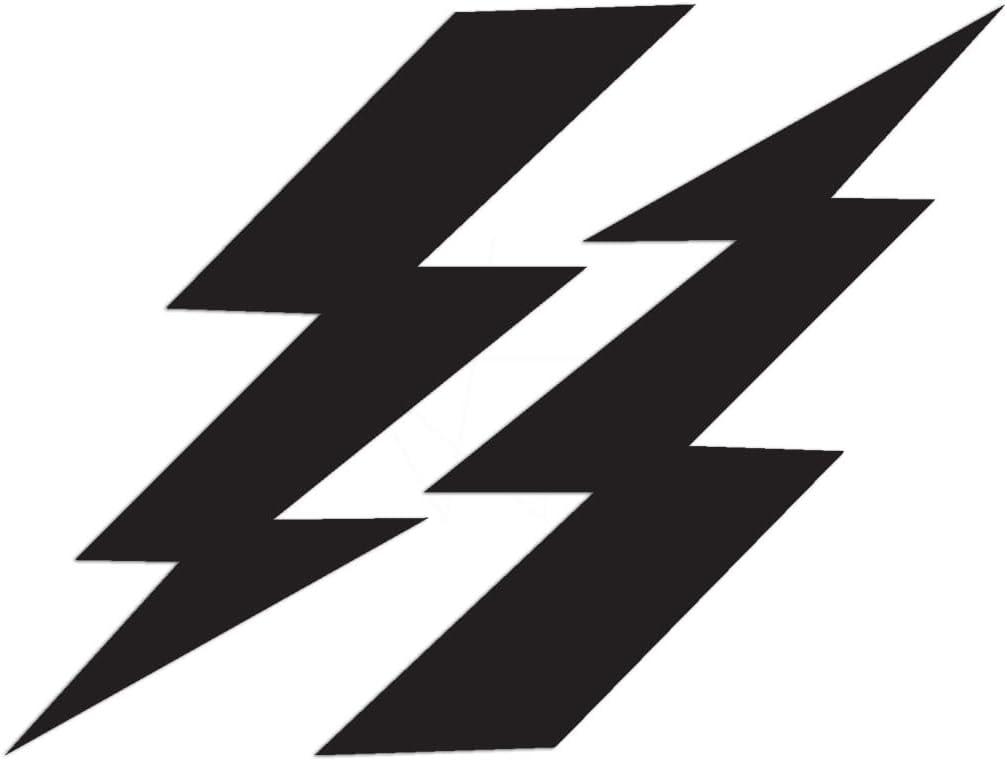 Decorative Decal - Lightning Bolts 12" x 16 Black - Vinyl Sticker