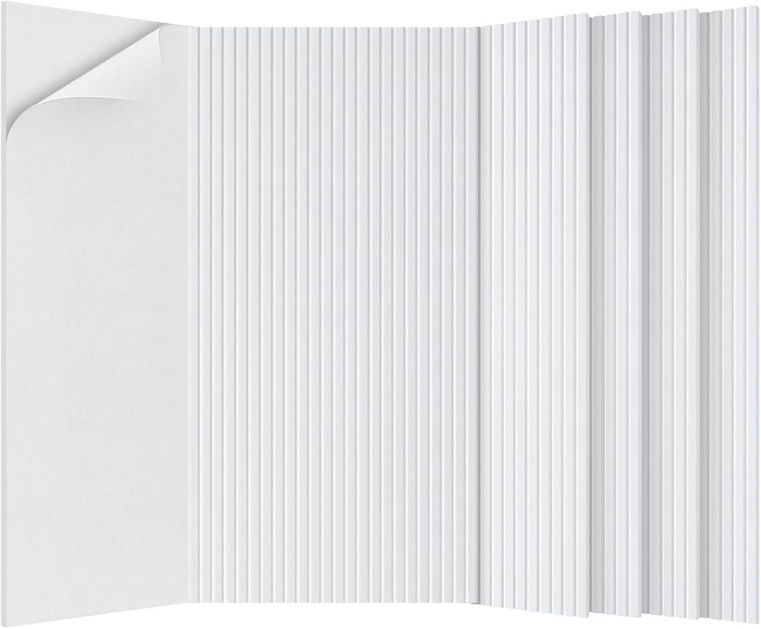 5 Pack Acoustic Panels,47.2x23.6x0.4 inch Acoustic Wall Panels,Large Soundproof Panels,Self-Adhesive Sound Proof Panels for Walls,Acoustic Treatment for Recording Studio&Office,White