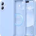 LOVE 3000 Designed for iPhone 17 Case, Premium Silicone [Compatible with Magsafe][Soft Anti-Scratch Microfiber Lining] Shockproof Protective Phone Case for Men Women 6.3", Light Blue