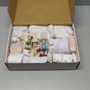 Wooden Dollhouse Furniture Set with 4 Family Dolls, 36 Pcs Sanlebi Doll House Accessories and Furniture, Miniature Furniture Including 5 Room Kits, Pretend Play Toy Gift for Boys Girls Toddler 3+