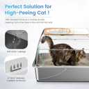 SuzziPaws Stainless Steel Litter Box Dog-Proof Leak-Proof for Multi-Cats