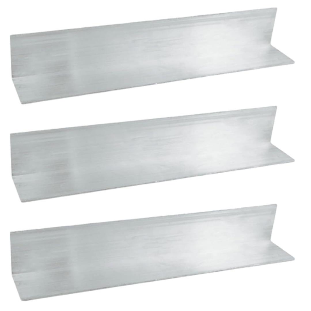 CNQLIS 3 Pcs Aluminum Angle 2" x 2"x 1/8" Aluminum Angle 6061,Aluminum Bars 12" Length, 1/8" Thick