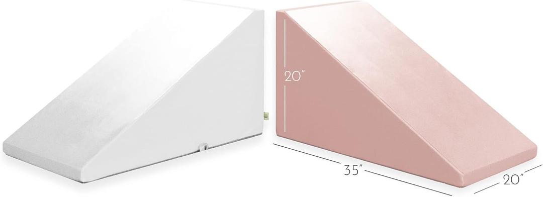 Foamnasium Mega Wedge Set, Indoor Foam Playset, 2 Piece Soft Toddler and Active Kids Play Foam Climber for Crawling, Climbing, Sliding and Jumping, Made in The US, Enhanced Snow