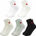 Jinny's Shoppe Womens Novelty Cute Crew Socks 4/5 Pairs Colorful Soft Cozy Lovely Cotton Socks for Everyday Casual Wear, One Size