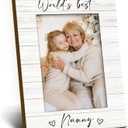 Nanny Grandma 4x6 Picture Frame, Mother's Day Gifts for Grandma Wooden Picture Frame, Best Grandmother Gifts, World's Best Nanny Decorative Photo Frames for Table Desk Decor