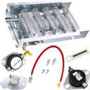 279838 W10724237 Dryer Heating Element Kit by Funmit, Fit for Whirlpool Cabrio Kenmore Roper Maytag Amana Crosley Dryer Parts Thermostat Thermal Fuse Replaces WED5300SQ0 WED4800BQ1 WED5300SQ0
