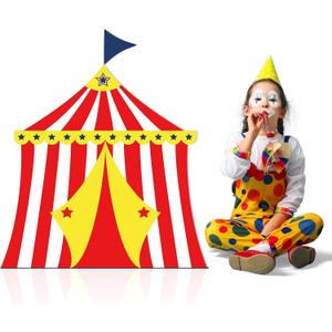 3.3 FT Circus Party Decorations Carnival Cardboard Tent Cutout | for Birthday Party Baby Shower Decorations Backdrop