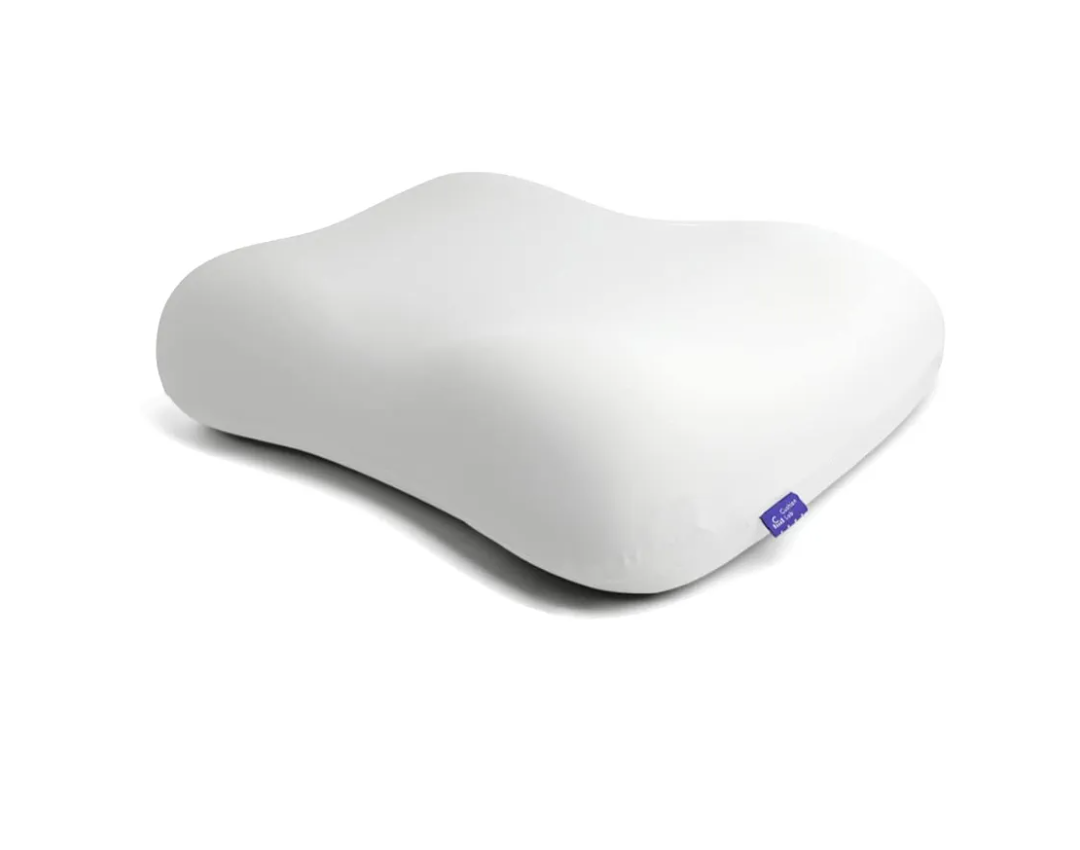 Cushion Lab Deep Sleep Pillow, Patented Ergonomic Contour Design for Side & Back Sleepers, Orthopedic Cervical Shape Gently Cradles Head & Provides Neck Support & Shoulder Pain Relief - Calm Grey