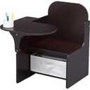 Delta Children MySize Chair Desk With Storage Bin, Dark Chocolate