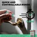 Super Glue Liquid Clear Glue for Wood Plastic Metal, Instant Superglue All Purpose Multipack Cyanoacrylate Adhesive Repair Ceramic Model Leather Rubber Glass Pottery, Strong Bonding Single Use (4 x 3g)