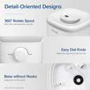 LEVOIT Top Fill Humidifiers for Bedroom, 2.5L Tank for Large Room, Easy to Fill & Clean, 28dB Quiet Cool Mist Air Humidifier for Home Baby Nursery & Plants, Auto Shut-off for Safety, 25H